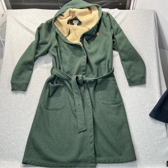 L.L. Bean Jackets & Coats Ll Bean Bonded Waffle Fleece Robe Hooded